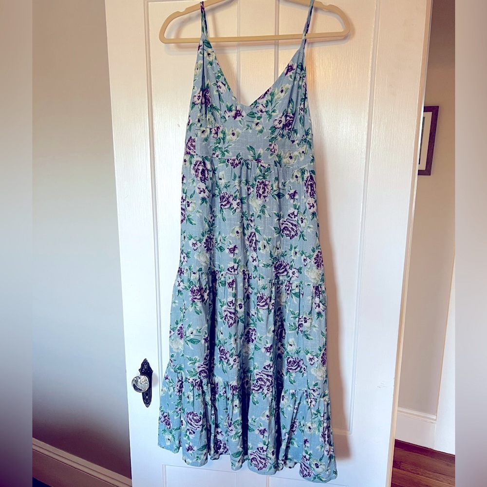 Lulus blue flowy dress